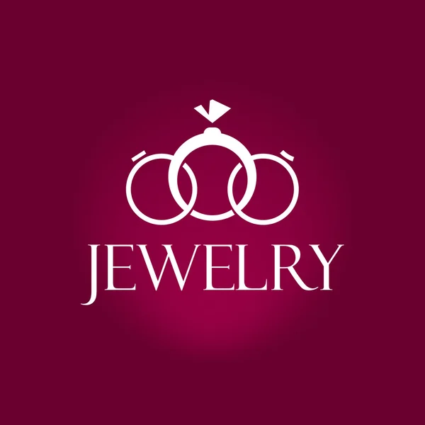 Koyu mor arka plan üzerinde izole mücevher logo vektör öğesi tasarım