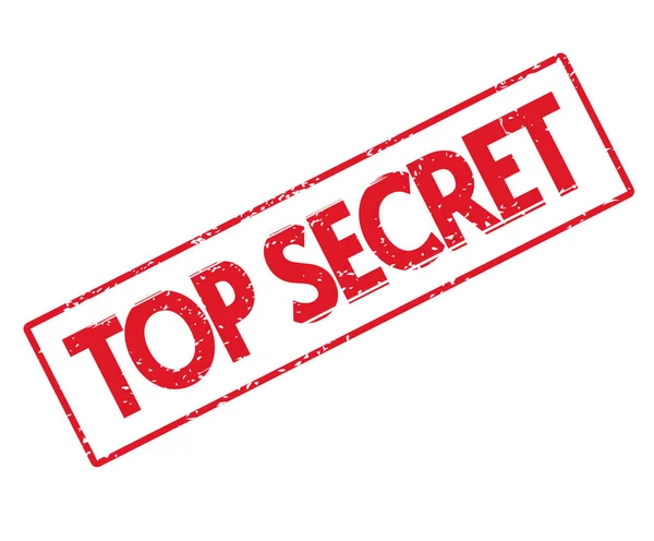 Top geheim rubber stempel vector pictogram grundy retro vintage oude stijl illustratie, vertrouwelijke militaire spion info label — Stockvector