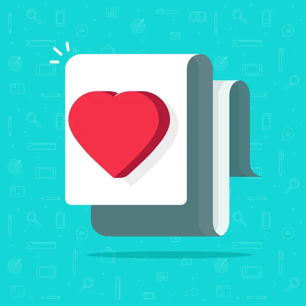 Gezondheid medisch document vector platte cartoon illustratie, idee van als liefde hart brief, wens concept — Stockvector