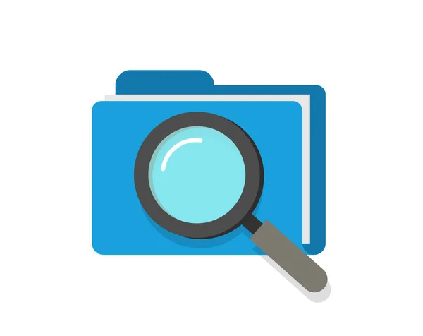 Skanowanie lub kontrola dokumentów folderu wektorowego koncepcja ikony wektorowej, badanie przeglądu audytowego archiwum, analiza dokumentacji prawnej, wyszukiwanie lub wyszukiwanie symbolu nowoczesnego projektu — Wektor stockowy