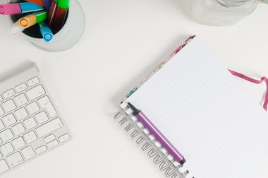 Genel gider office Resepsiyon şablonu ile akıllı telefon, klavye ve değil
