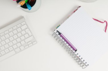 Genel gider office Resepsiyon şablonu ile akıllı telefon, klavye ve değil