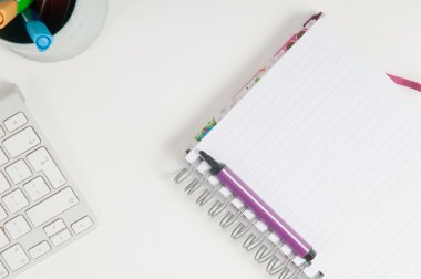 Genel gider office Resepsiyon şablonu ile akıllı telefon, klavye ve değil