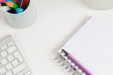 Genel gider office Resepsiyon şablonu ile akıllı telefon, klavye ve değil