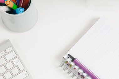 Genel gider office Resepsiyon şablonu ile akıllı telefon, klavye ve değil