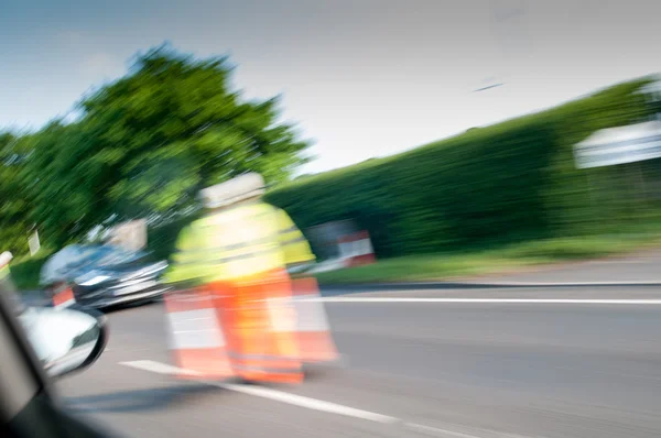 Snelweg onderhoud vervagen — Stockfoto