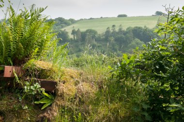 Bir çit üzerinden tepeler haddeleme görünümü
