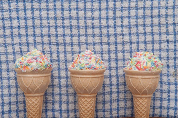 Ice Cream Shaped High Calorie Sweet Snack — Stock Photo, Image