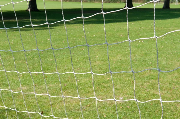 Postos Golo Campo Futebol Rede Campo Futebol — Fotografia de Stock