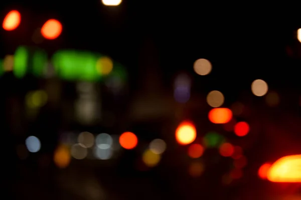 Blurred View Urban City Street Busy Area Traffic Shops Background — Stock Photo, Image