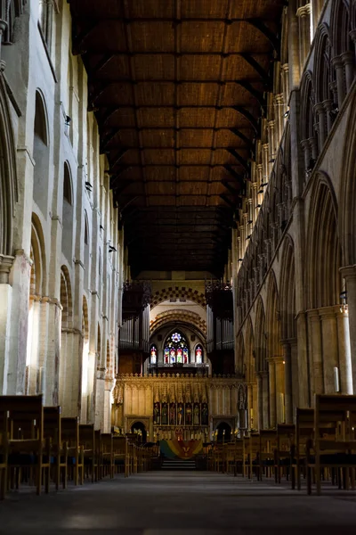 Сент Олбанс Великобритания Мая 2021 Года Albans Cathedral Interior Low — стоковое фото