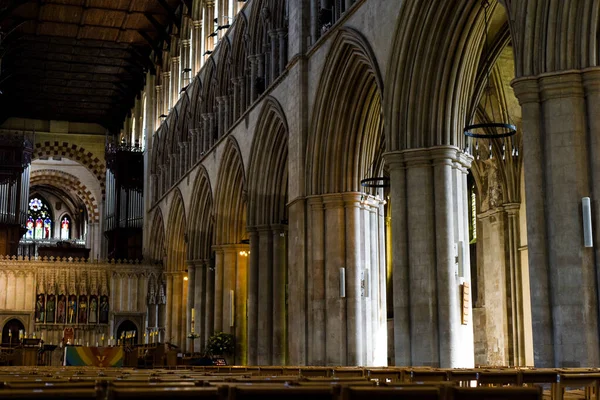 Сент Олбанс Великобритания Мая 2021 Года Albans Cathedral Interior Low — стоковое фото