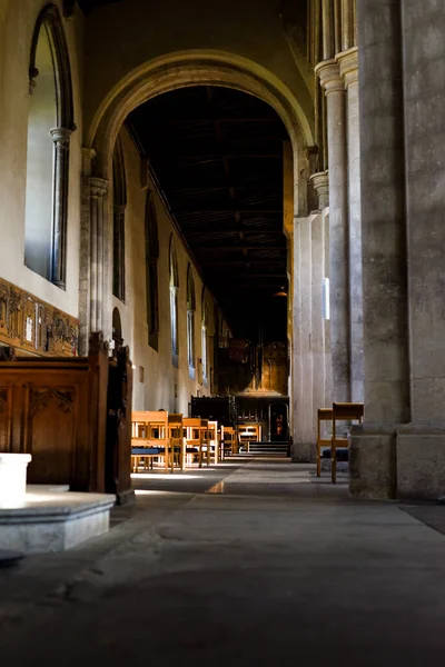 Сент Олбанс Великобритания Мая 2021 Года Albans Cathedral Interior Low — стоковое фото