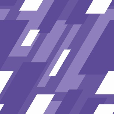 Seamless geometric pattern of rectangular bricks in a trendy white-violet color on violet background. Simple design