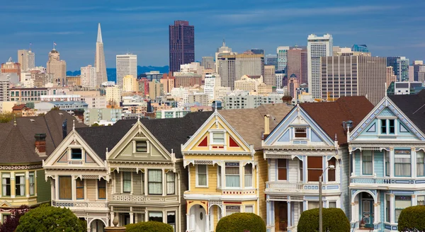 Alamo Square San Francisco, Kalifornia — Zdjęcie stockowe