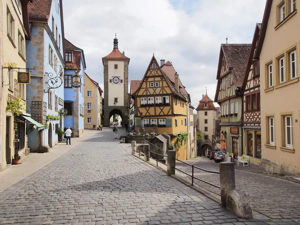 Rothenburg ob der Tauber, pintoresca ciudad medieval en Alemania — Foto de Stock