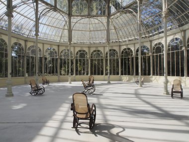 Ünlü Crystal Palace Retiro Park Madrid, İspanya