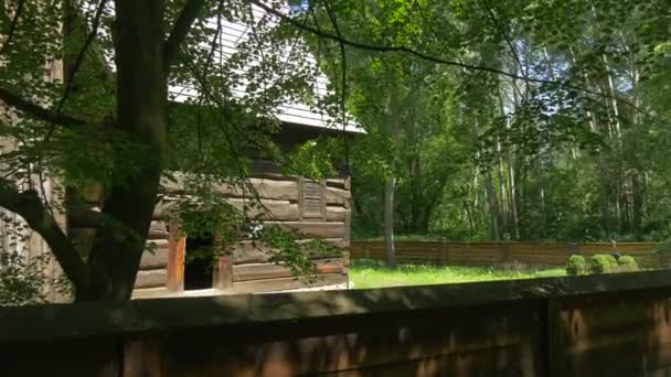 Древний дом из бара в парке — стоковое видео