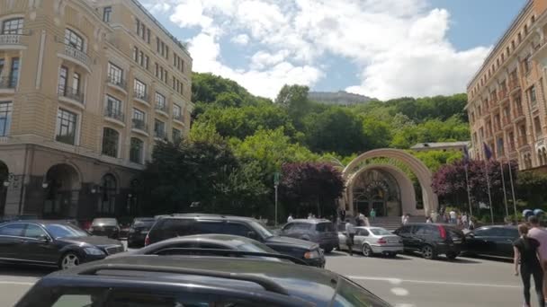 Vista general de la estación funicular de Kiev . — Vídeos de Stock