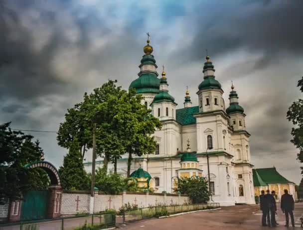 Vista Geral do Mosteiro da Trindade em Chernigov — Vídeo de Stock