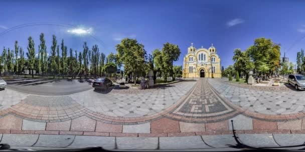 Zaman Ayarı Videosu Kiev Taras Shevchenko Bulvarı Vladimir Katedrali Shevchenko — Stok video