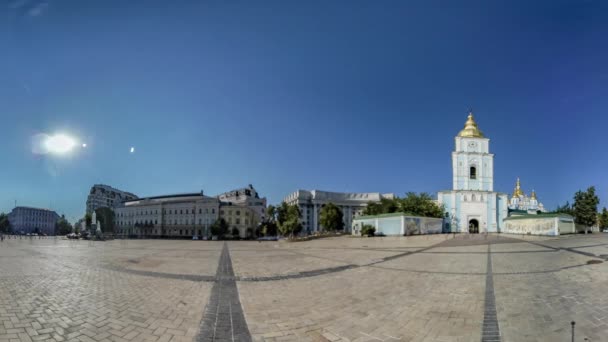 Michael 's Square. Kiev. Catedral de San Miguel . — Vídeo de stock