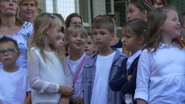 Opole Lengyelország 2016 Szept Gyermekek Számú Iskola Területén Közérdekű Cselekvés — Stock videók