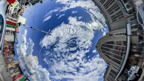 Rabbit Hole Planet 360 gradi. Stazione dei treni.kiev — Video Stock