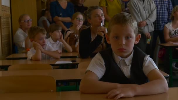 Ополе Польща Вересня 2016 Маленькі Дівчата Хлопчики Відвідали Школу No2 — стокове відео