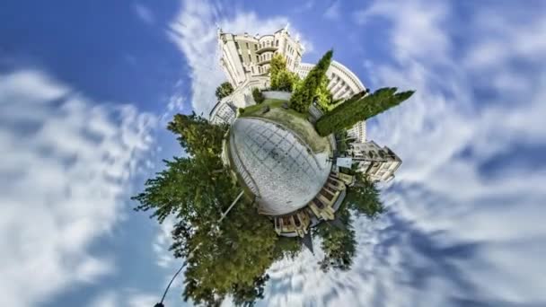 Piccolo pianeta 360 gradi. Casa di Gorodetsky — Video Stock