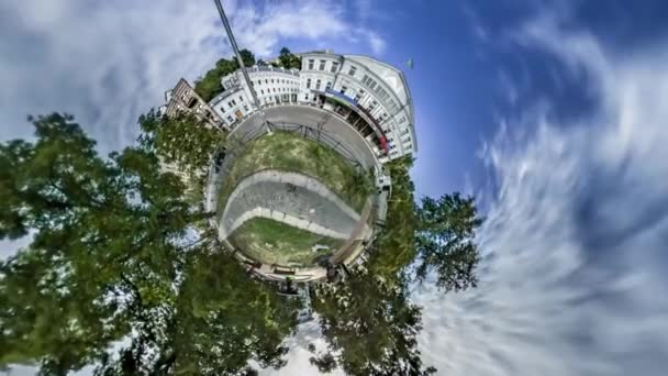 Little Tiny Planet 360 stopni. Theater Franco — Wideo stockowe