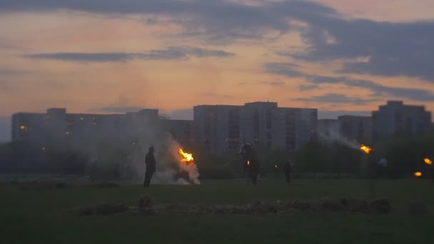 Opole Πολωνία Μάιος 2016 Performance Cavalrymen Flag Day Στην Πολωνία — Αρχείο Βίντεο