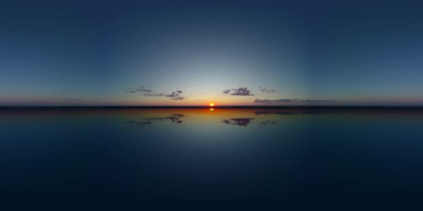 360 Градусов Панорама Облаков Закате Восходе Солнца — стоковое видео