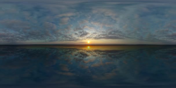 360 Graden Panorama Van Het Wolkenlandschap Bij Zonsondergang Zonsopkomst — Stockvideo