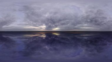 360 gökyüzü Büyük Göl Panoramik Bulutlar yer olmadan gökyüzü