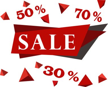 Banner: sale 30, 50, 70%