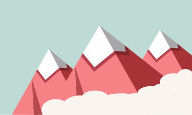 Dağ doruklarına. Clumb kadar. Vektör