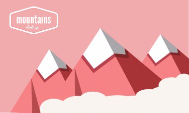 Dağ doruklarına. Clumb kadar. Vektör