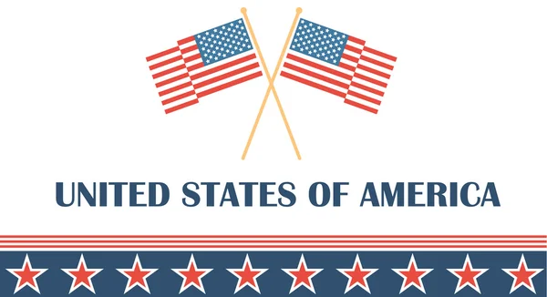 Dvě americké vlajky. Vektor — Stockový vektor
