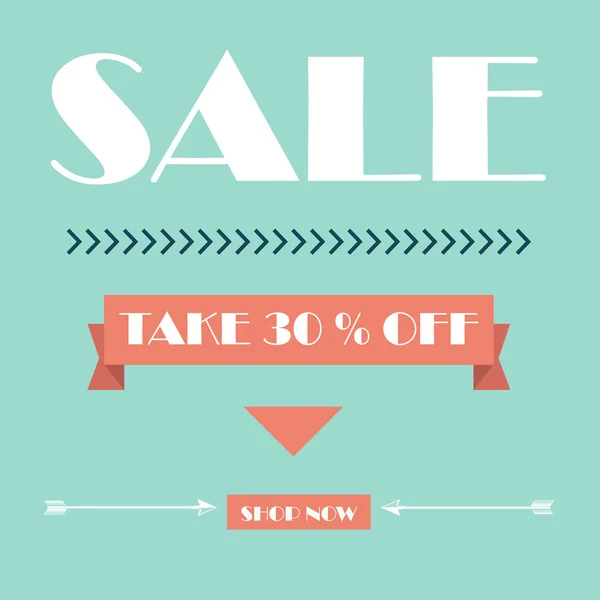 Vintage afiş. Satılık. Vektör