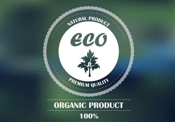  Yeşil bir arka plan üzerinde logo. Eko ürünler. Doğal ve organik ürünler. Vektör