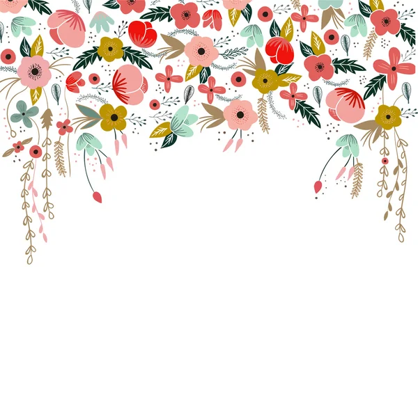 Vektör çiçek. Çerçeve. Vintage