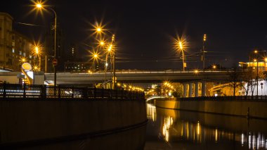dolgu, su, hareketli gece sahne yansıma