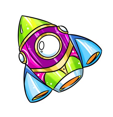 Roket uçuş çizgi film 