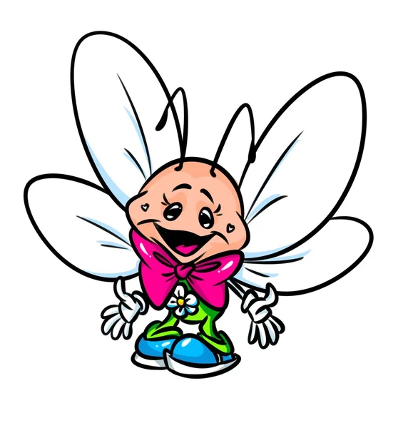 Besouro borboleta desenhos animados engraçados — Fotografia de Stock