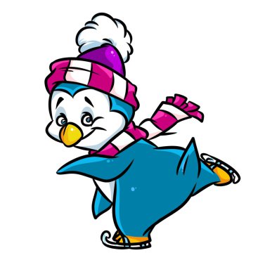 Penguen buz pateni çizgi film