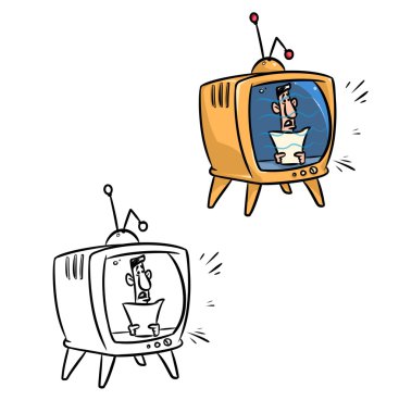 Retro Tv patlama haneye çizgi film