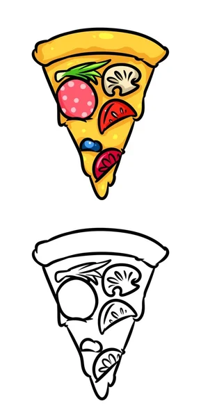 Pizza bit cartoon — Stockfoto