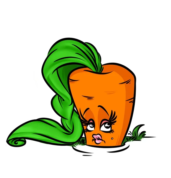 Charakter warzyw marchew — Zdjęcie stockowe