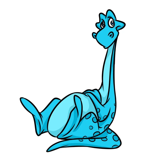 Cartone animato del plesiosauro marino del dinosauro — Foto Stock